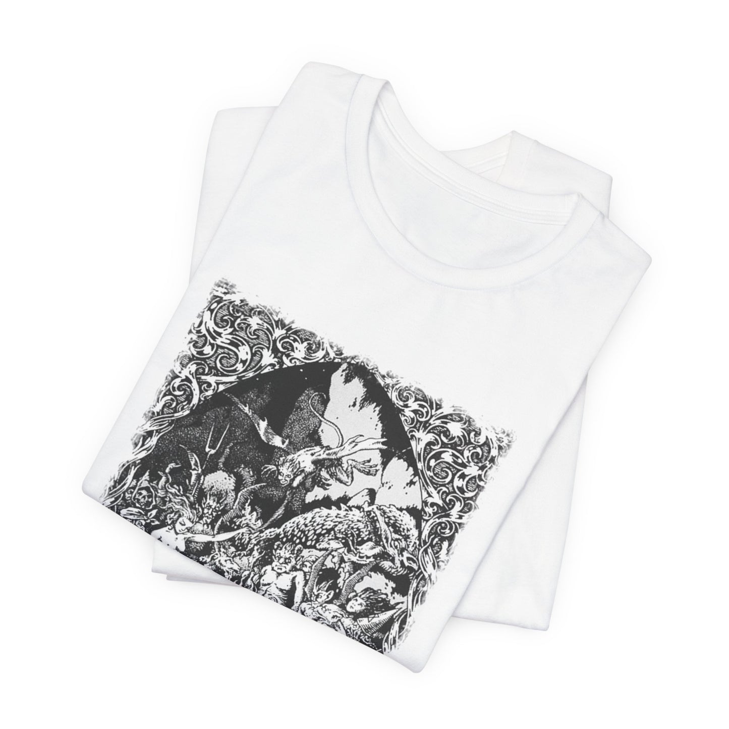 Witches Sabbat Dance, Occult Graphic T-Shirt, Satanist Unisex Tee, Gothic Medieval Print Top