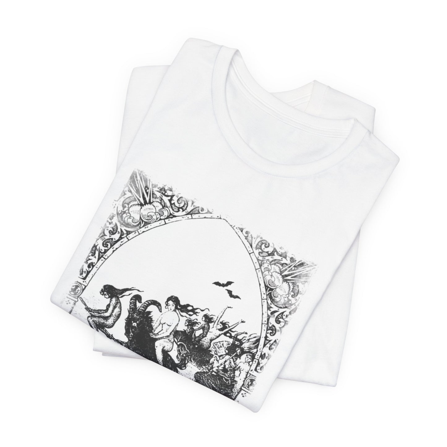 Witches Sabbath Occult Graphic T-Shirt, Satanist Unisex Tee, Gothic Medieval Print Top, Black Metal T-Shirt