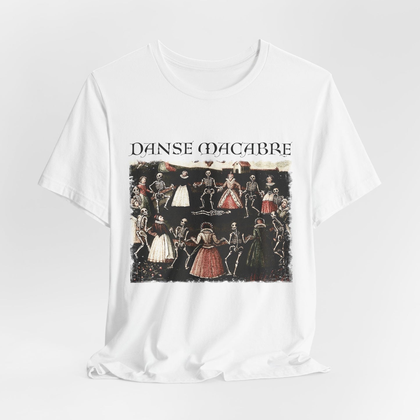 Dance of Death Graphic Print T- Shirt, Morbid Shirt, Medieval Unisex Print Top