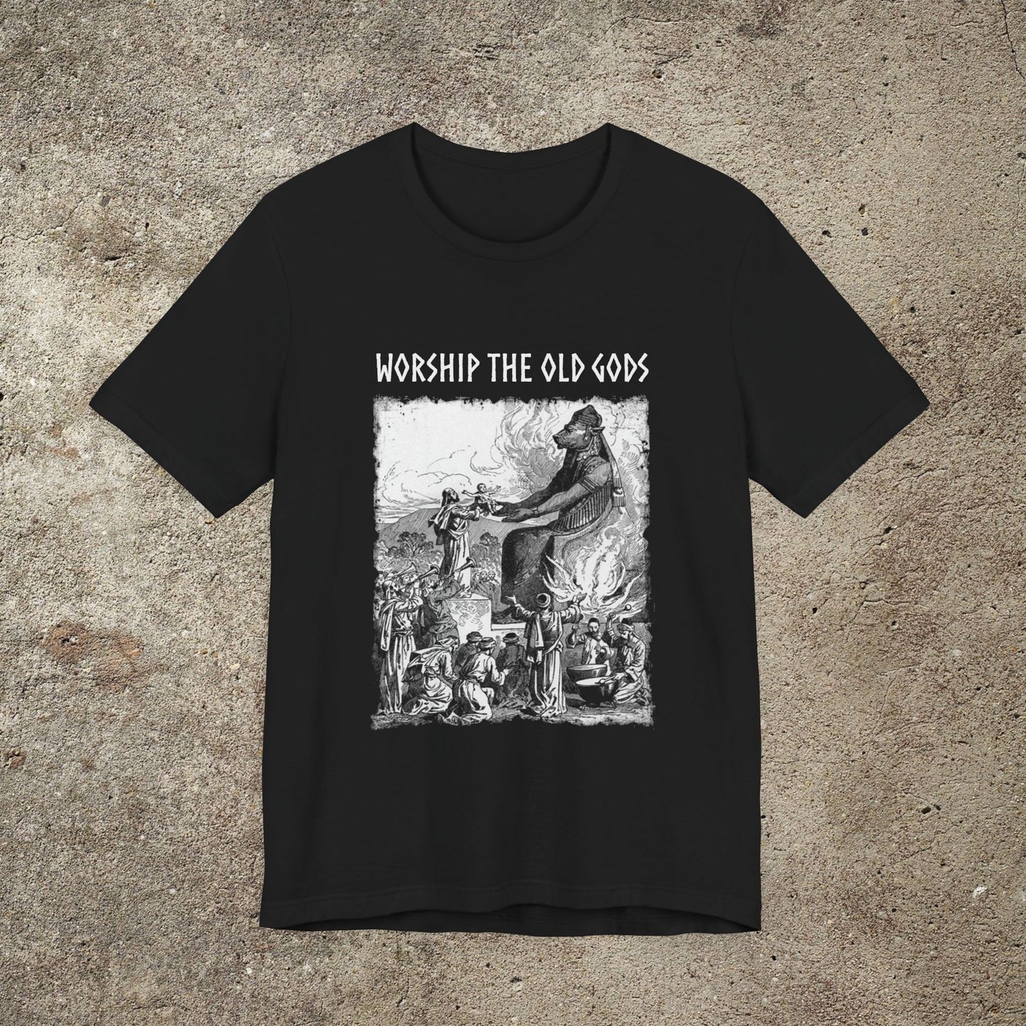 worship the old gods, moloch, baal, human sacrifice t-shirt, pagan, occult