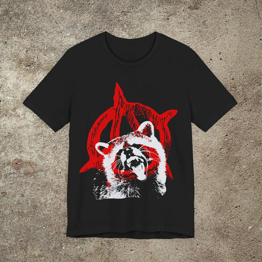 anarchy racoon tee, punk thsirt, counterculture tshirt, unisex tee