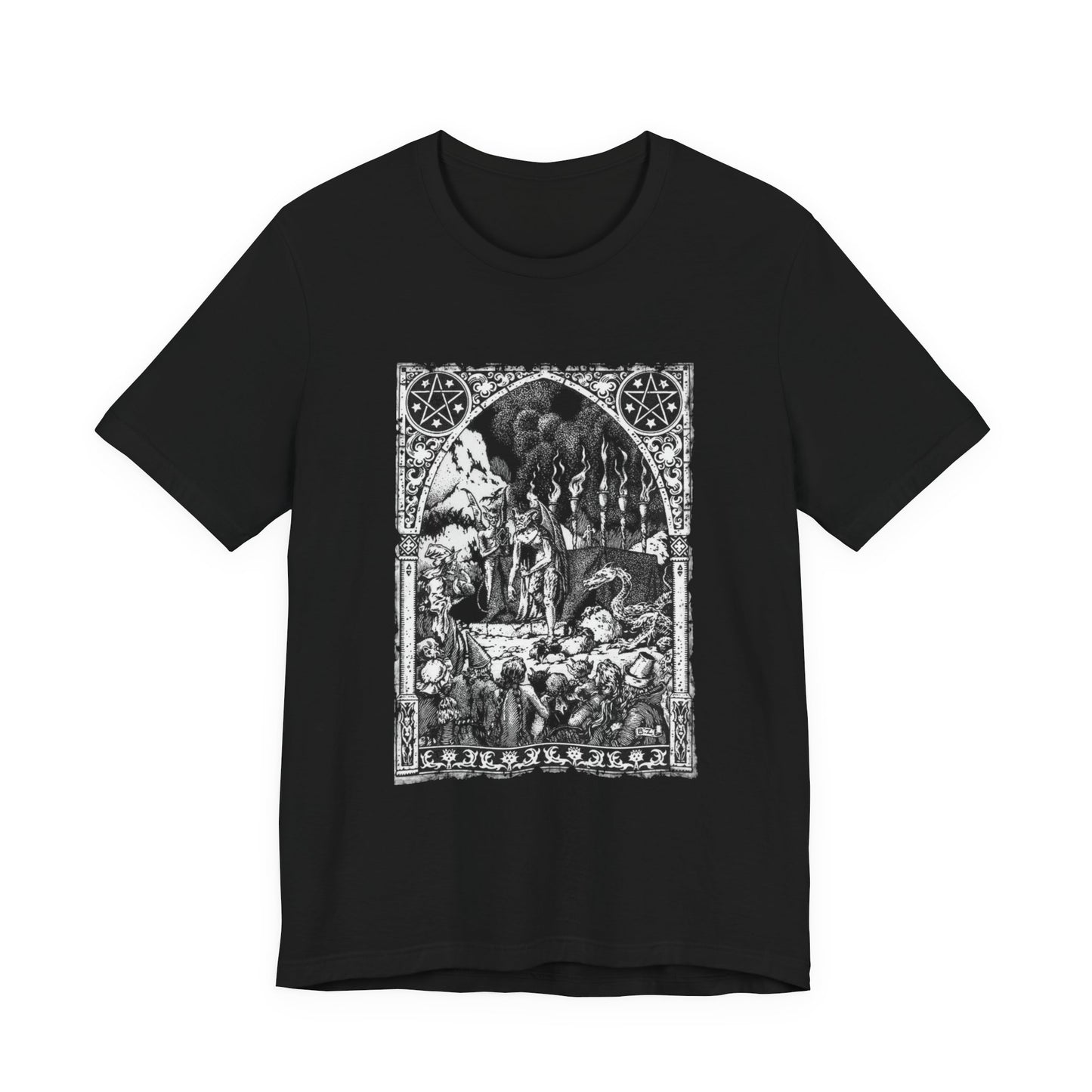 Witch Trial Occult Shirt, Dark Vintage Illustration Tee, Unisex Gothic Top