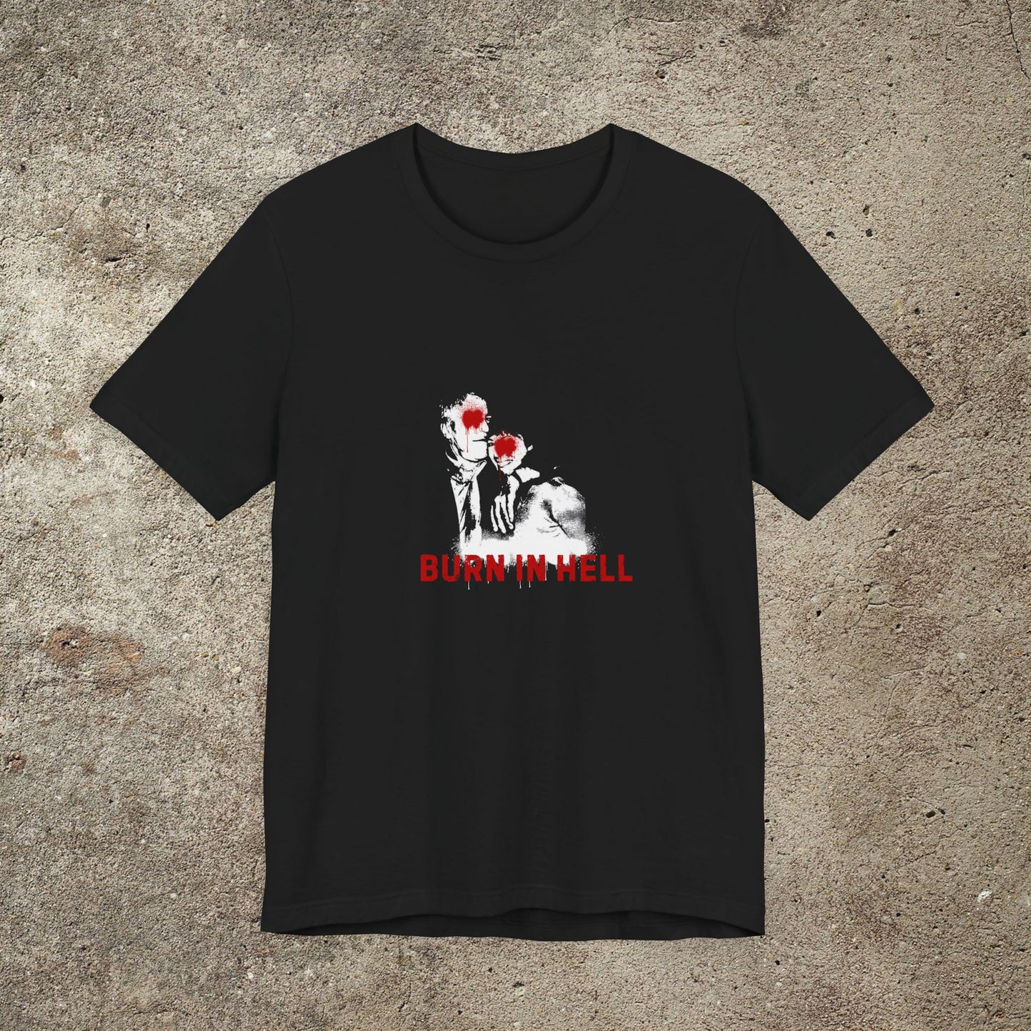 Burn In Hell Epstein Shitpost Shirt, Grphic Print Unisex Tee