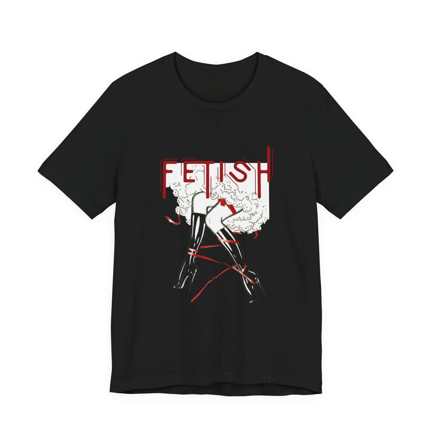 Vintage Fetish Bondage Graphic Print Tee, Unisex Top, Foot Fetish T-Shirt, Stiletto Heel