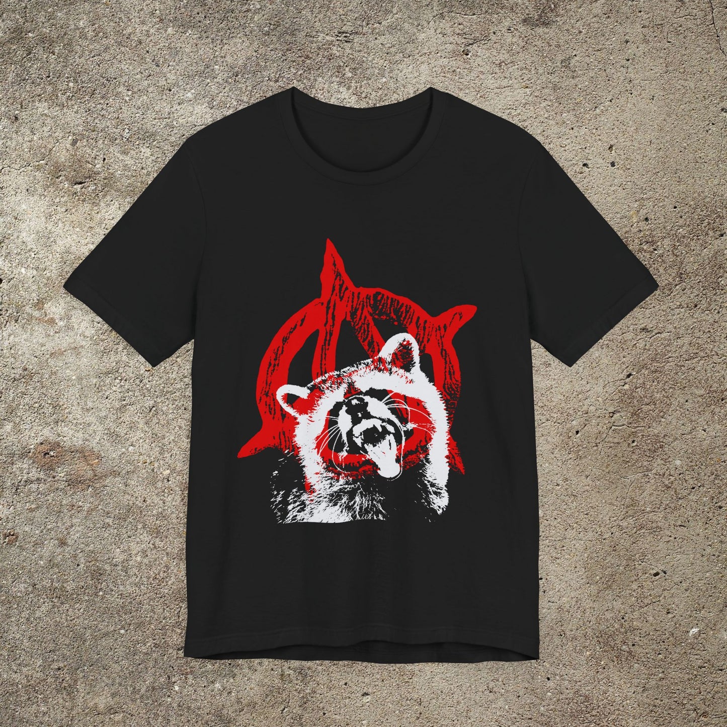 anarchy racoon tee, punk thsirt, counterculture tshirt, unisex tee