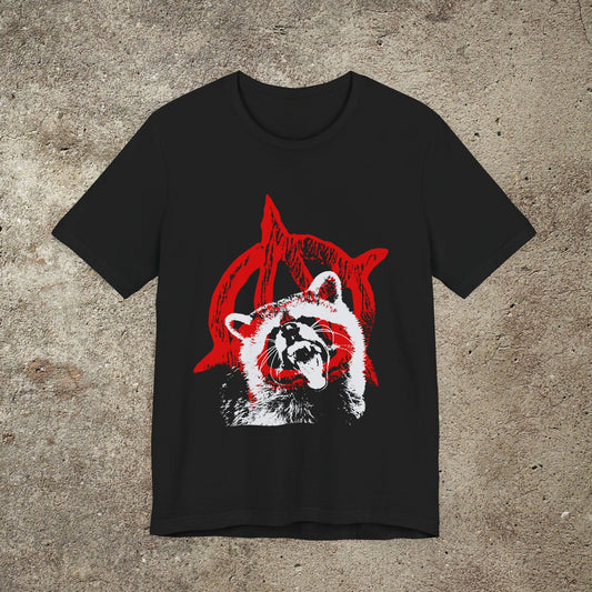 anarchy racoon tee, punk thsirt, counterculture tshirt, unisex tee