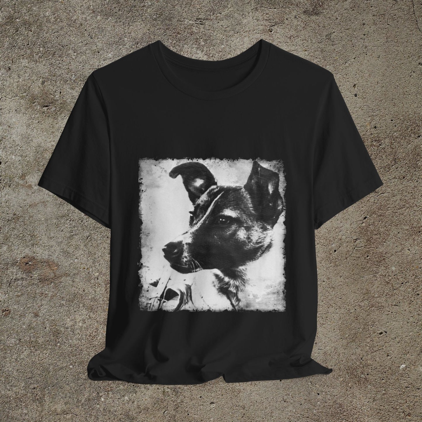 Laika Astronaut Dog Vintage T Shirt, Unisex Dog Lover T-Shirt, Cosmonaut Print