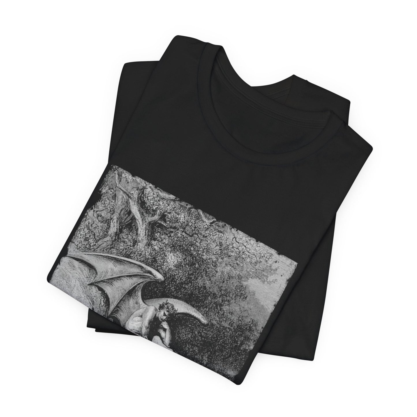 lucifer graphic t-shirt, satan print, fallen angel unisex tee, paradise lost, occult top