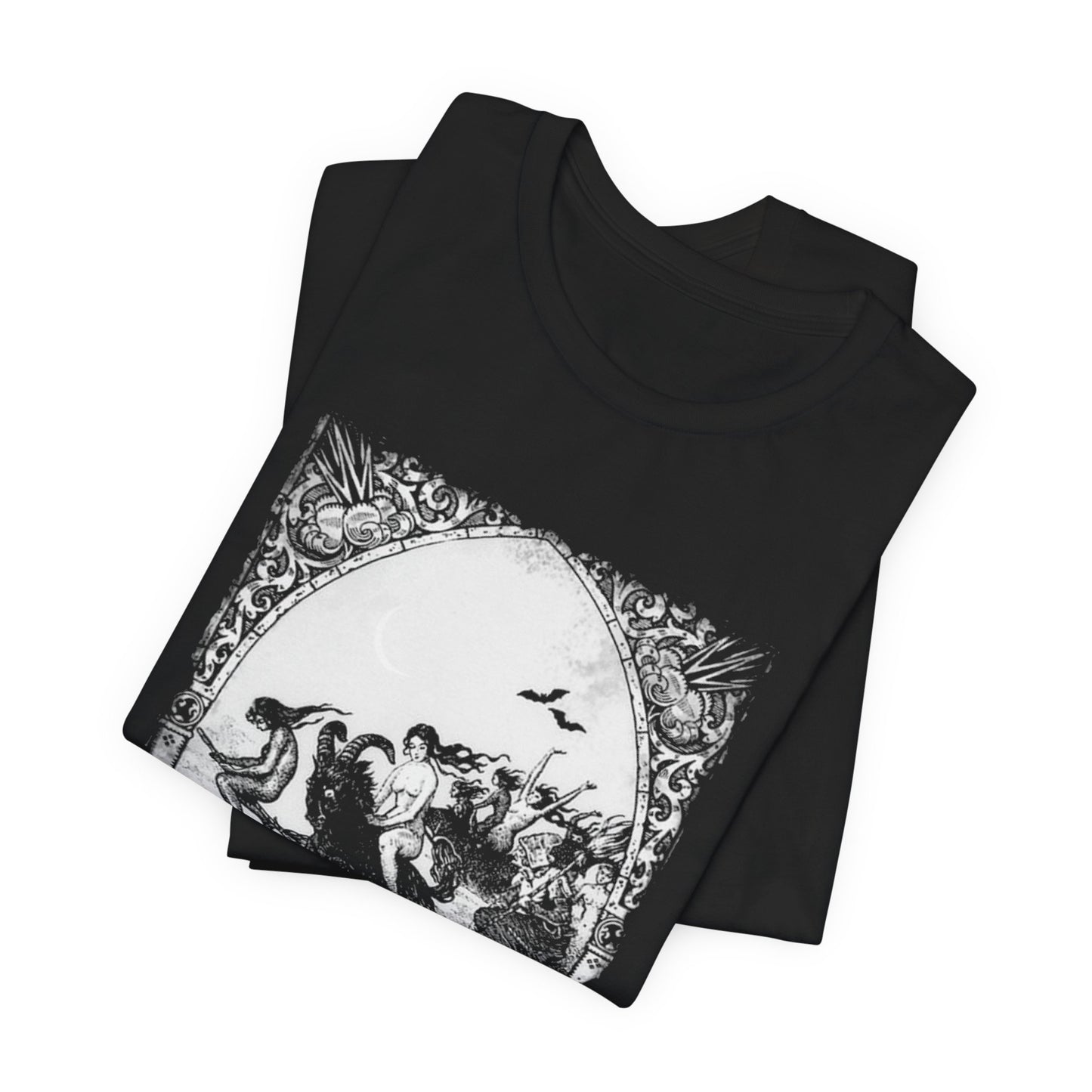 Witches Sabbath Occult Graphic T-Shirt, Satanist Unisex Tee, Gothic Medieval Print Top, Black Metal T-Shirt