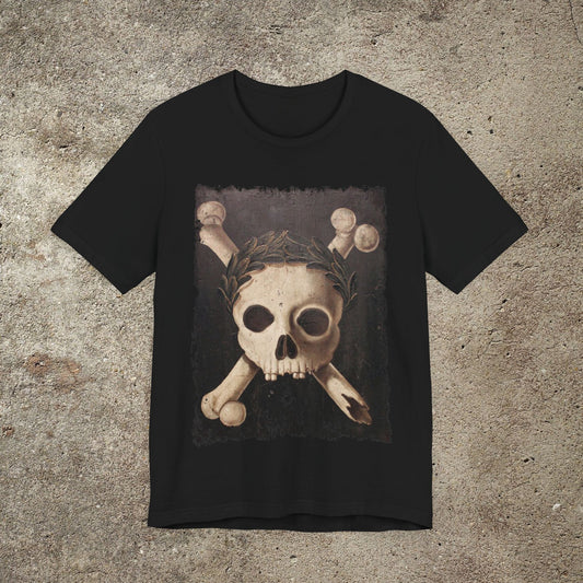 Black Death Skull T-Shirt, Plague Graphic Skull T-Shirt, Medieval Print Unisex Top, Triumph of Death Tee