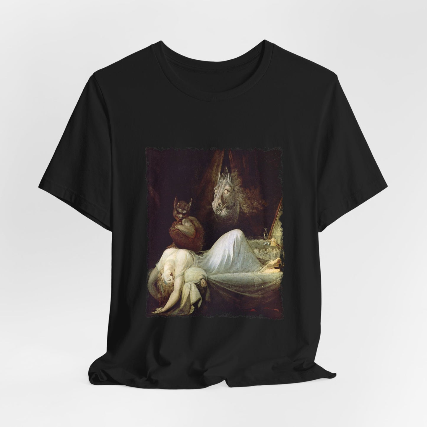 Morbid Horror Fantasy T-Shirt, Incubus Demon Graphic Print, Gothic Unisex Tee