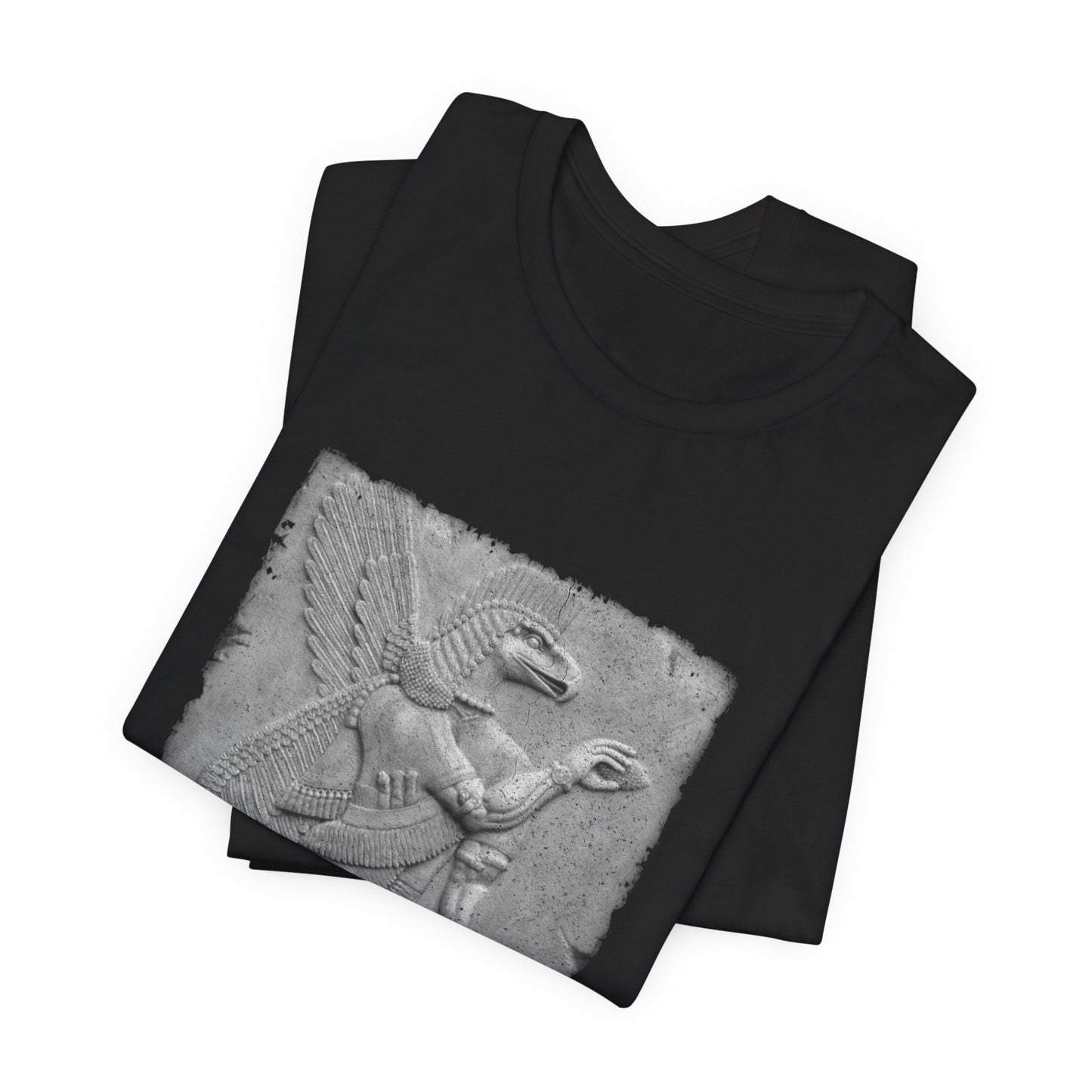 eagle headed apkallu, assyrian mythology, graphic print unisex t-shirt