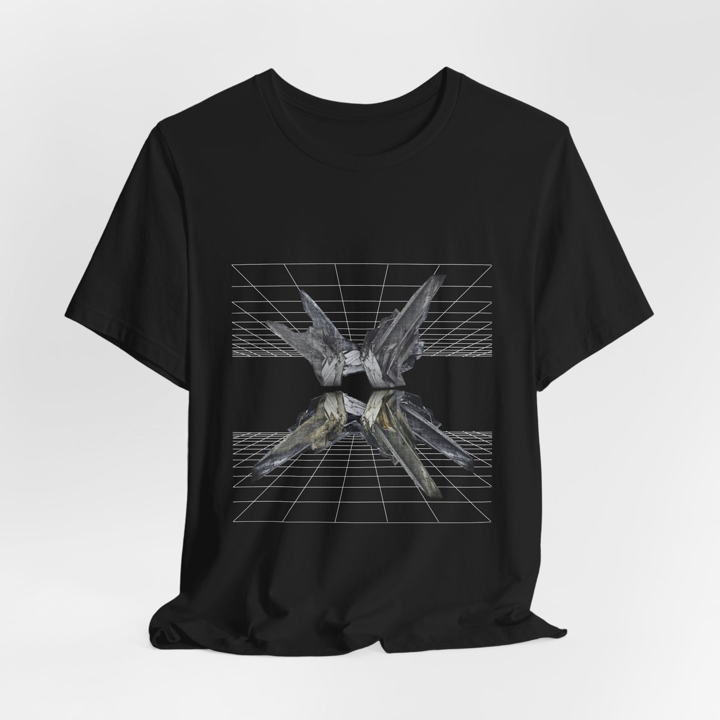 brutalist print tee, futuristic, techno, unisex tshirt