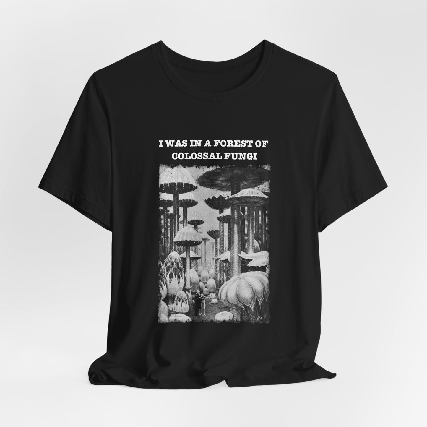 Fungi Mushroom Psychedelic Fantasy Graphic Print Tee, Unisex Trippy Top