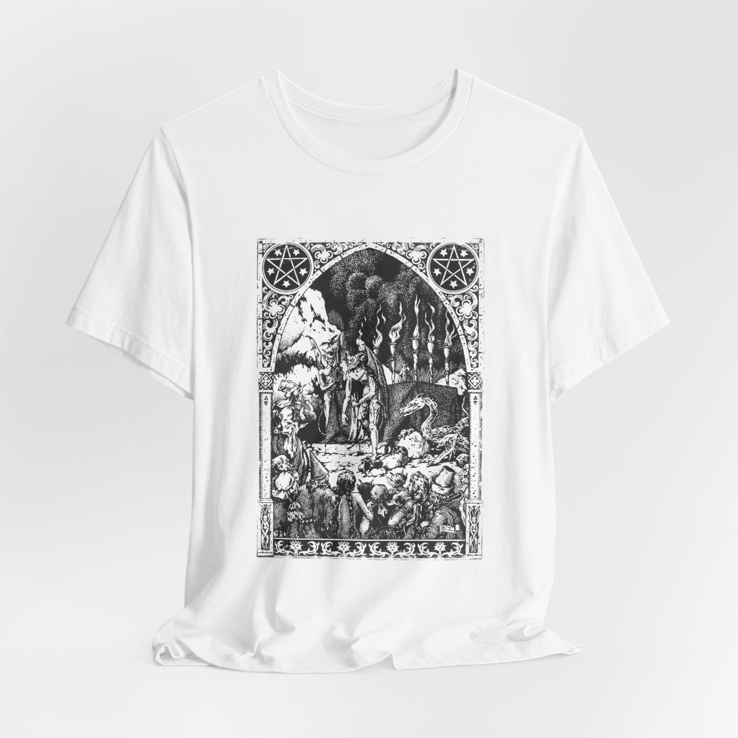 Witch Trial Occult Shirt, Dark Vintage Illustration Tee, Unisex Gothic Top