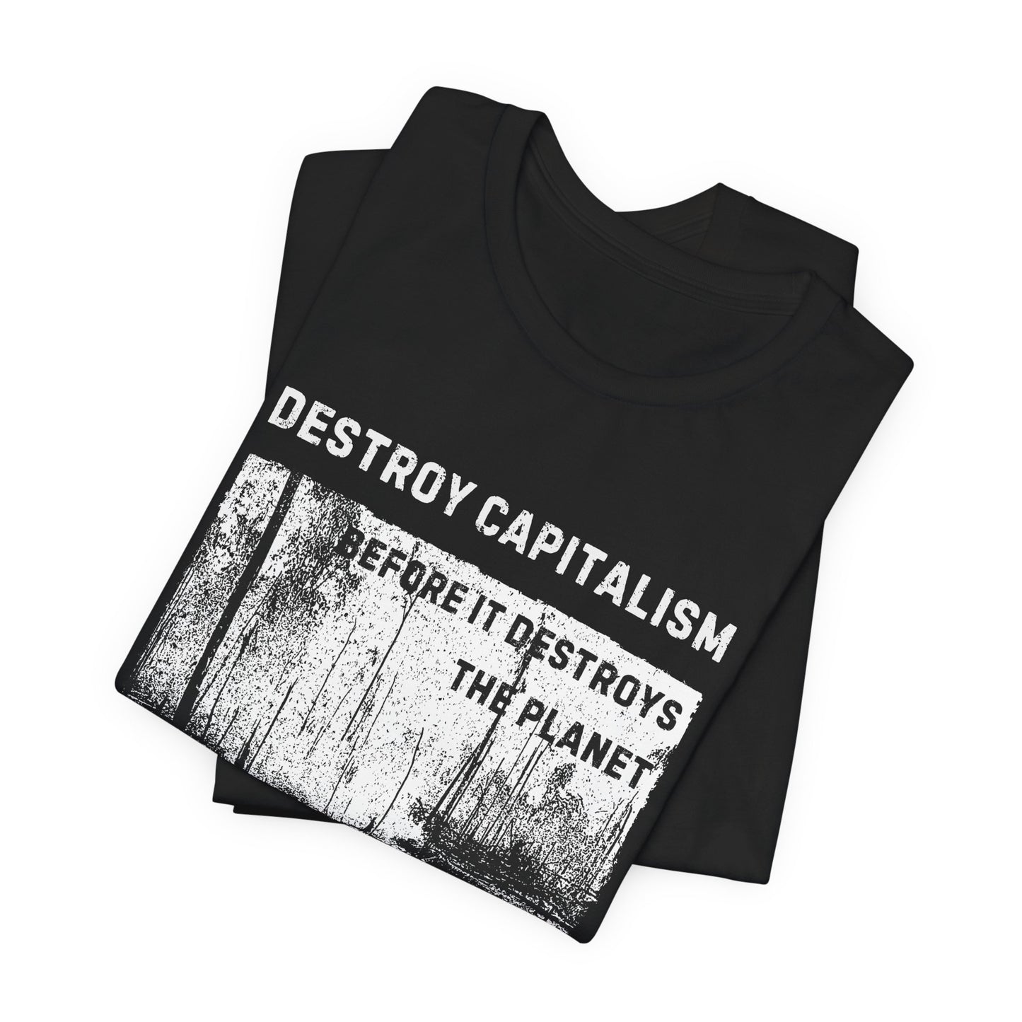 Destroy Capitalism Anarchist T-shirt, Green Anarchist Tee, Anti- Capitalist Graphic Unisex Top