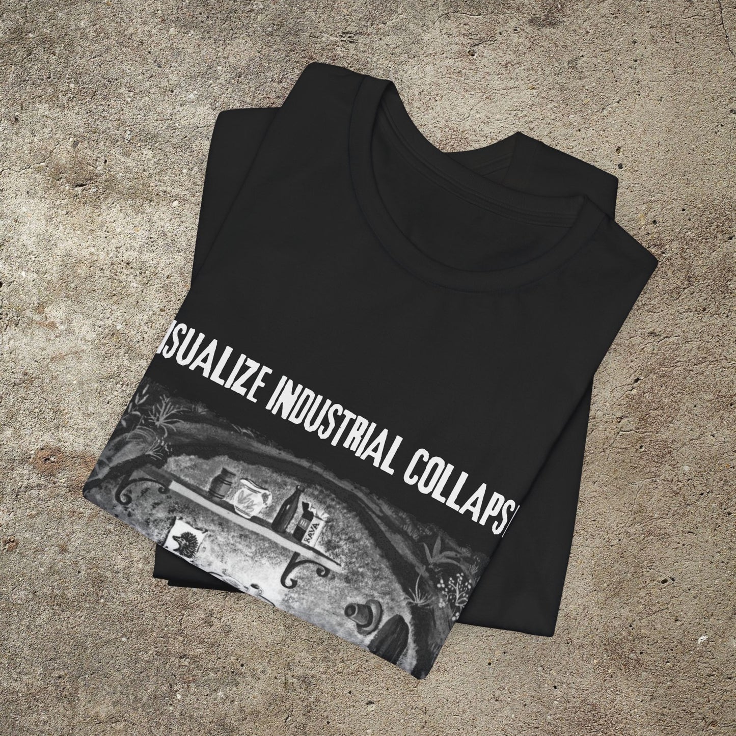 Visualize Industrial Collapse, Anarchist Unisex T-Shirt, Anti Capitalist Graphic Tee