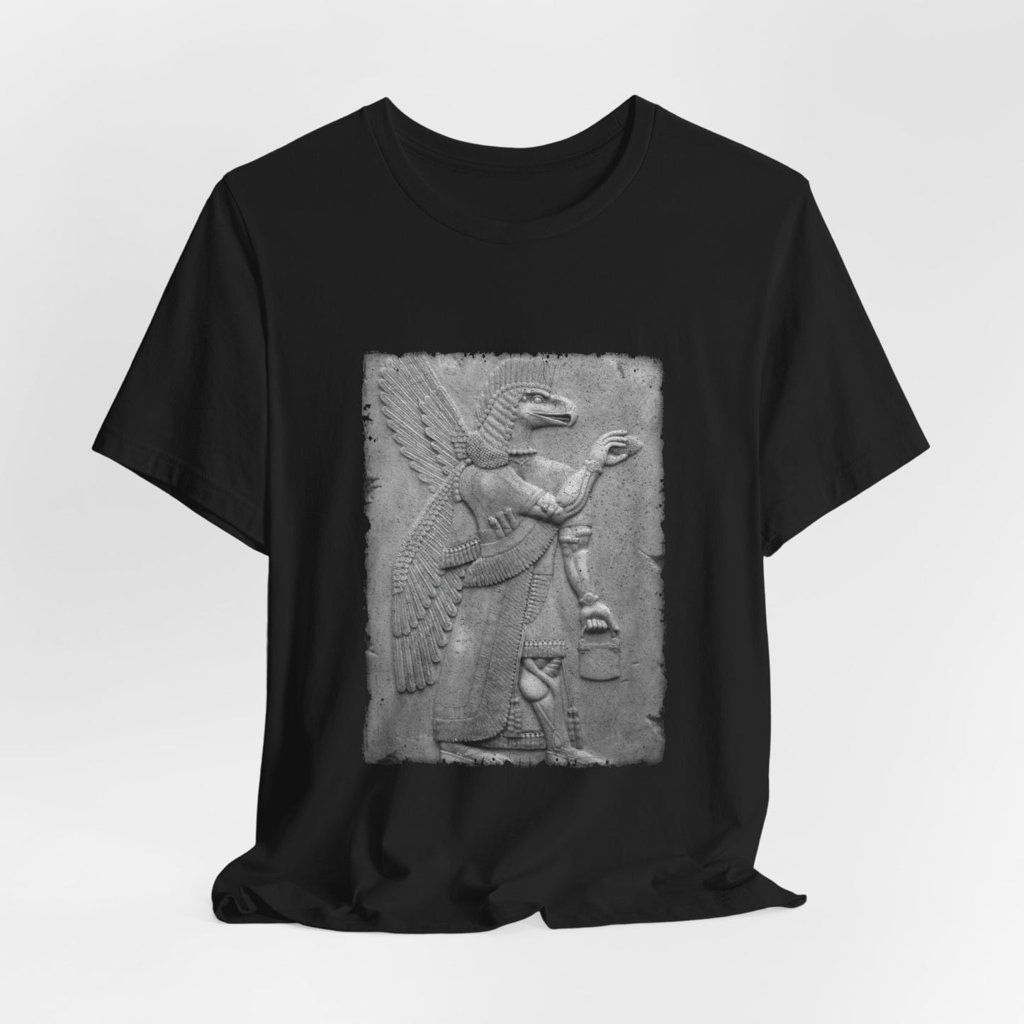eagle headed apkallu, assyrian mythology, graphic print unisex t-shirt