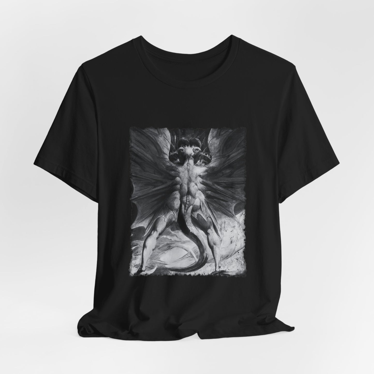 the great red dragon t-shirt, william blake occult graphic tee, goth unisex top