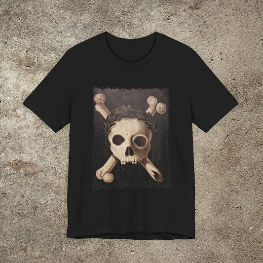 Black Death Skull T-Shirt, Plague Graphic Skull T-Shirt, Medieval Print Unisex Top, Triumph of Death Tee