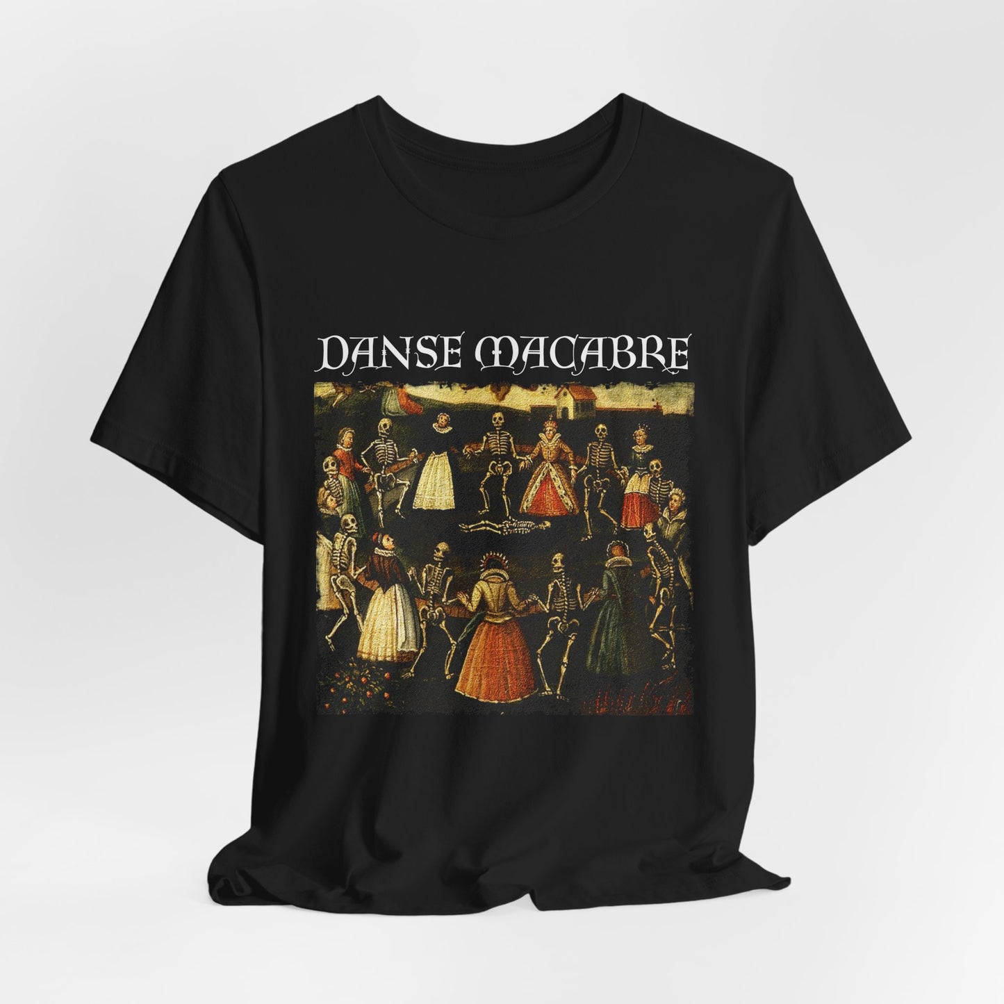 Dance of Death Graphic Print T- Shirt, Morbid Shirt, Medieval Unisex Print Top
