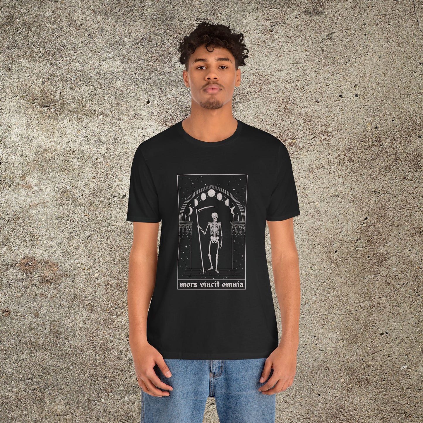 mors vincit omnia, death conquers all, skeletton tshirt, occult shirt, witchy, pagan tee