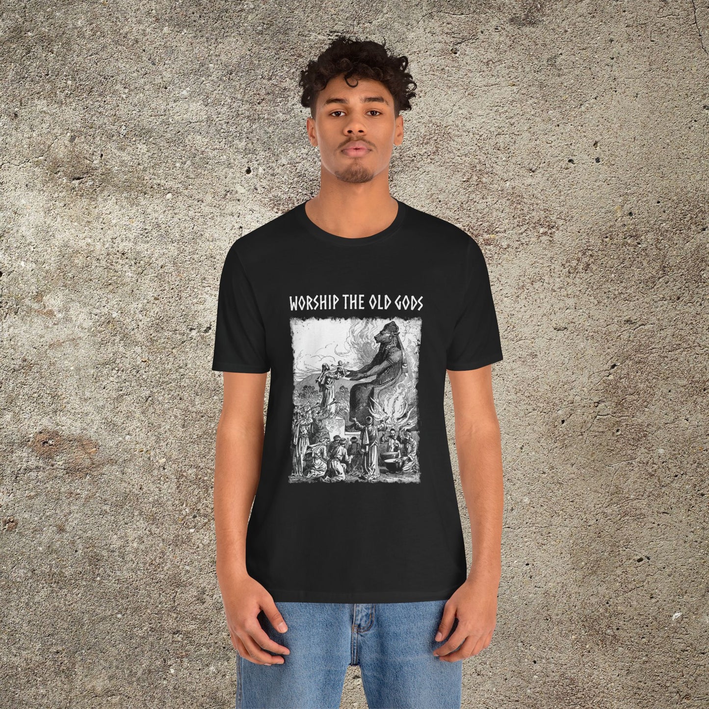 worship the old gods, moloch, baal, human sacrifice t-shirt, pagan, occult