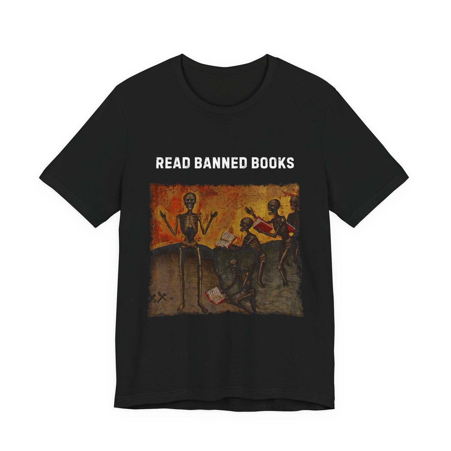 Read Banned Books, Medieval Graphic Print, Gothic Unisex Tee