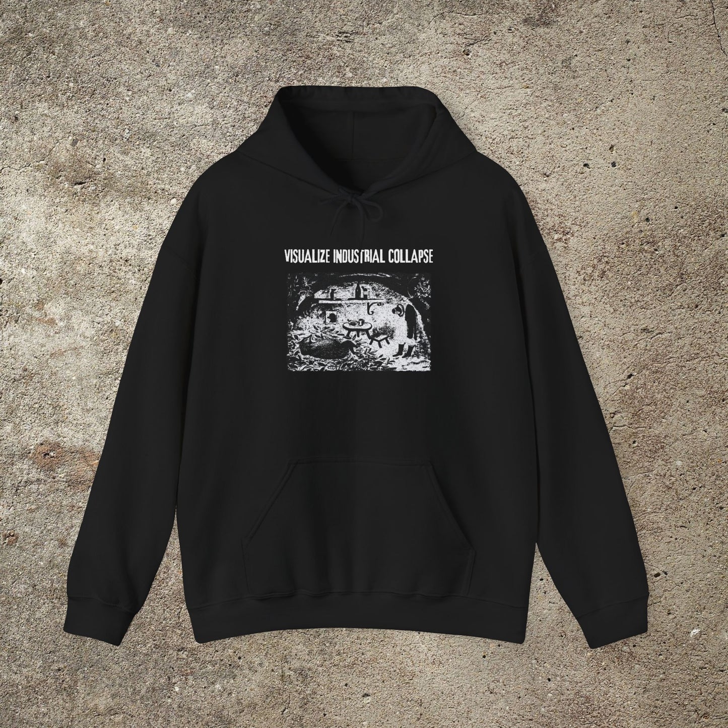 Visualize Industrial Collapse, Anarchist Unisex T-Shirt, Anti Capitalist Graphic Tee