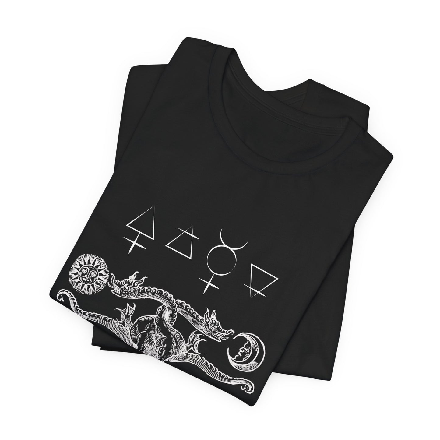 solve et coagula occult double dragon alchemy t-shirt, esoteric unisex tee, hermeticism