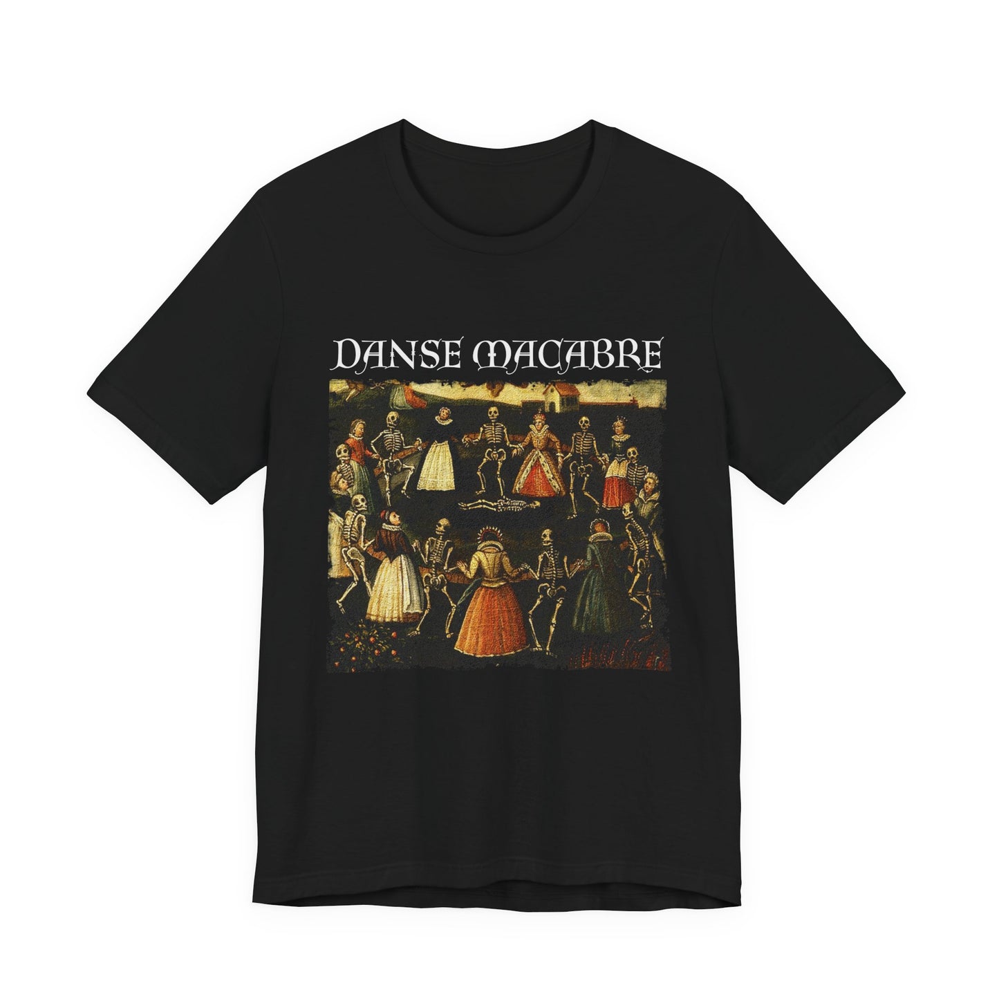 Dance of Death Graphic Print T- Shirt, Morbid Shirt, Medieval Unisex Print Top