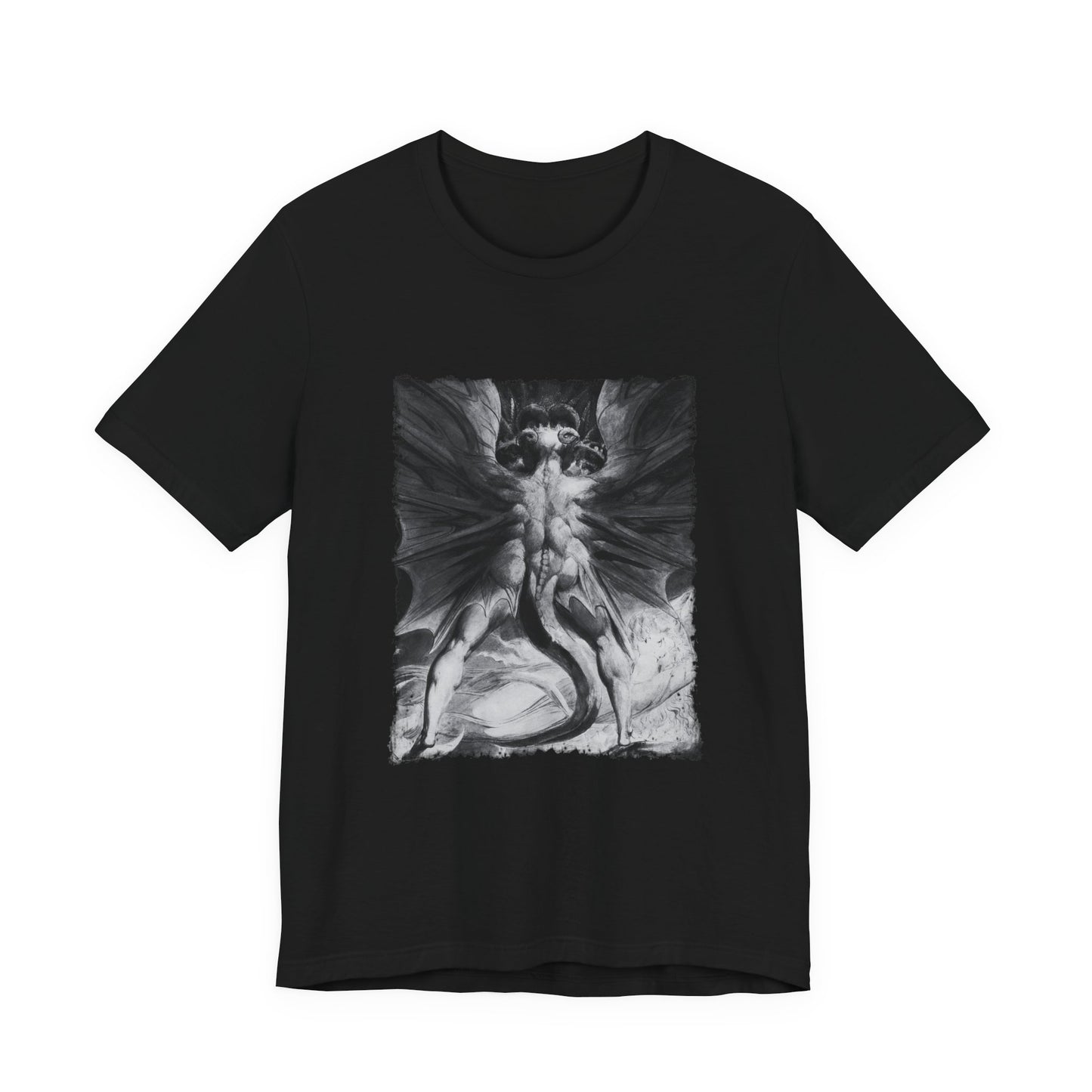 the great red dragon t-shirt, william blake occult graphic tee, goth unisex top