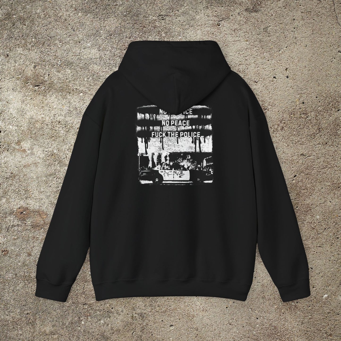 No Justice No Peace Anarchist Top, Fuck The Police Graphic Unisex Hoodie