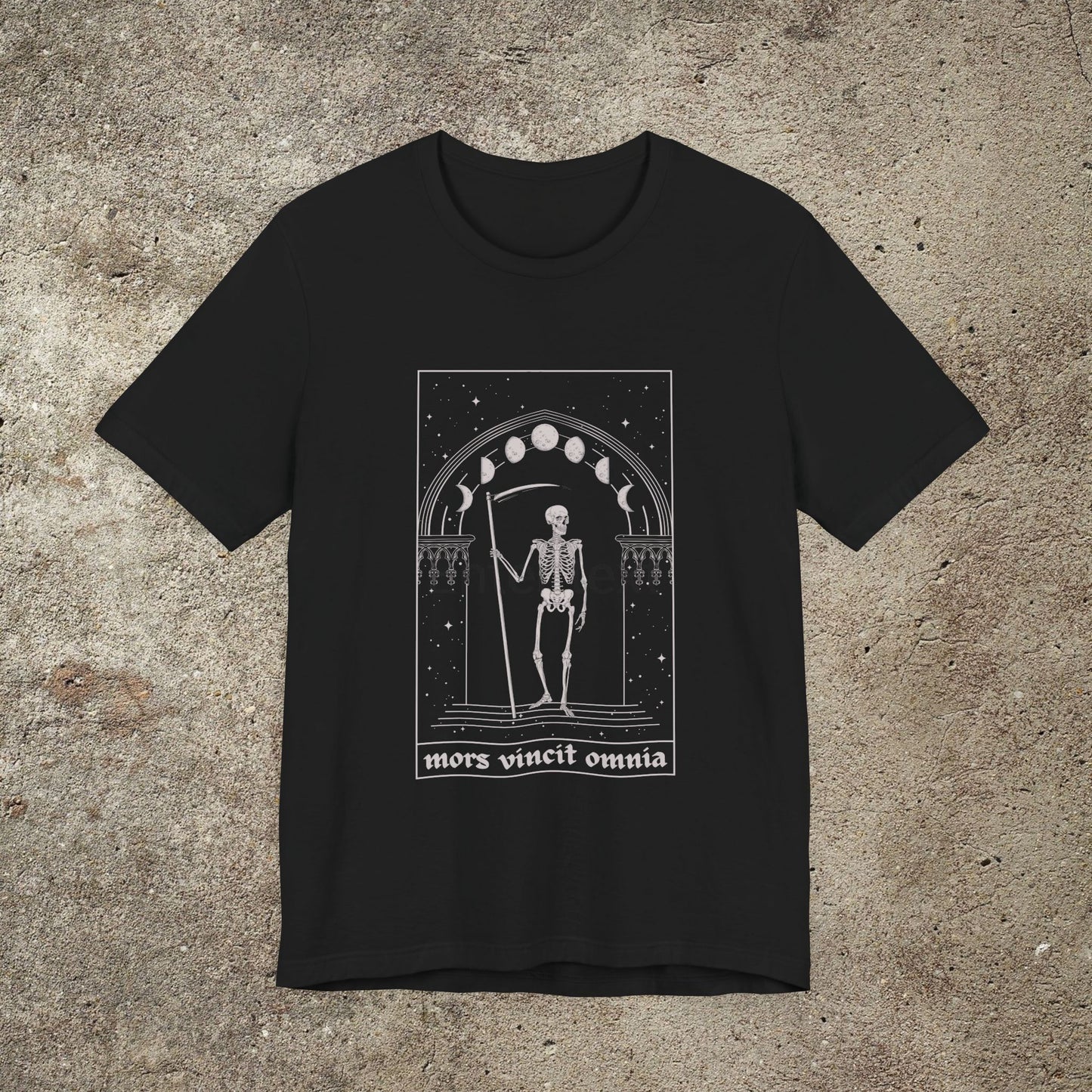 mors vincit omnia, death conquers all, skeletton tshirt, occult shirt, witchy, pagan tee