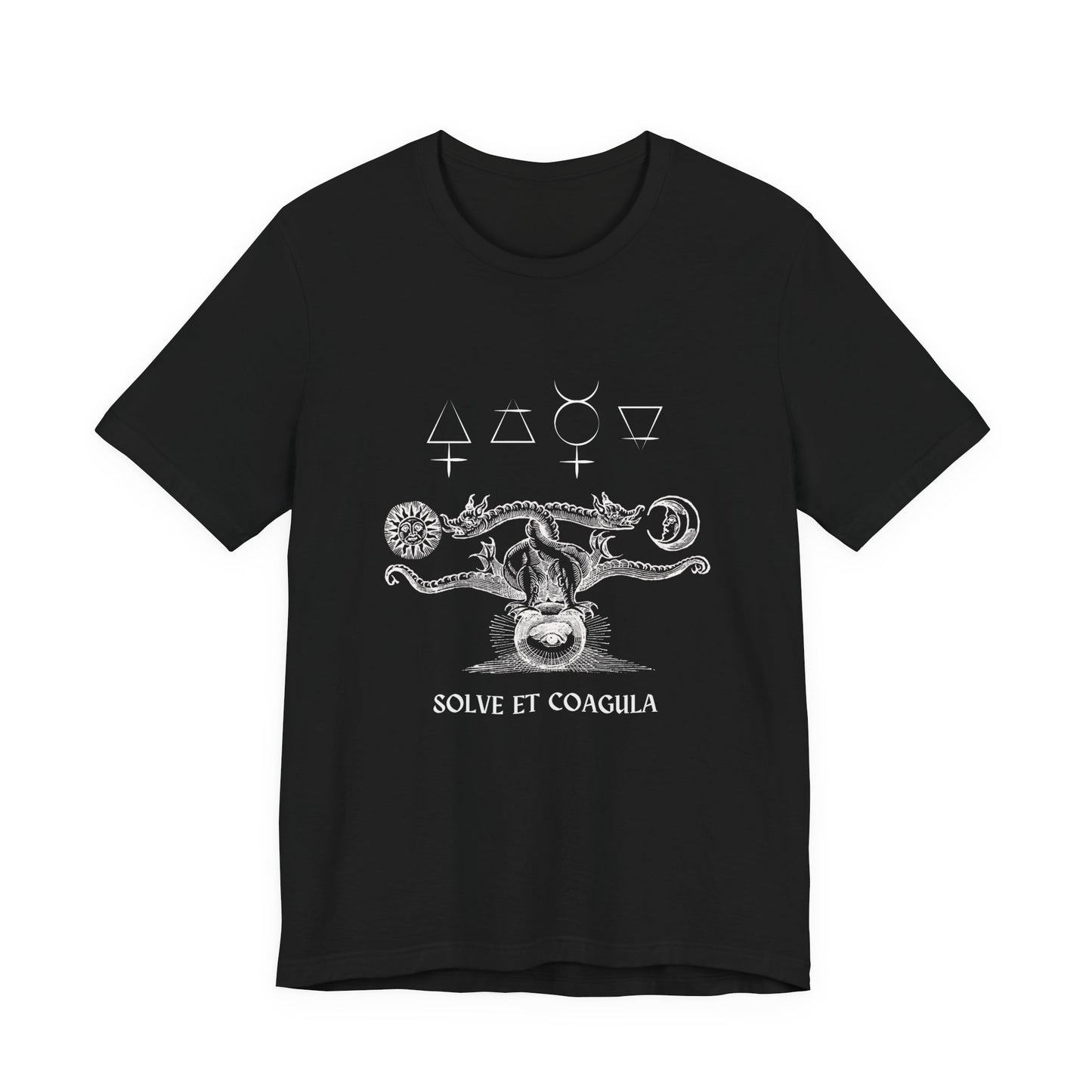 solve et coagula occult double dragon alchemy t-shirt, esoteric unisex tee, hermeticism