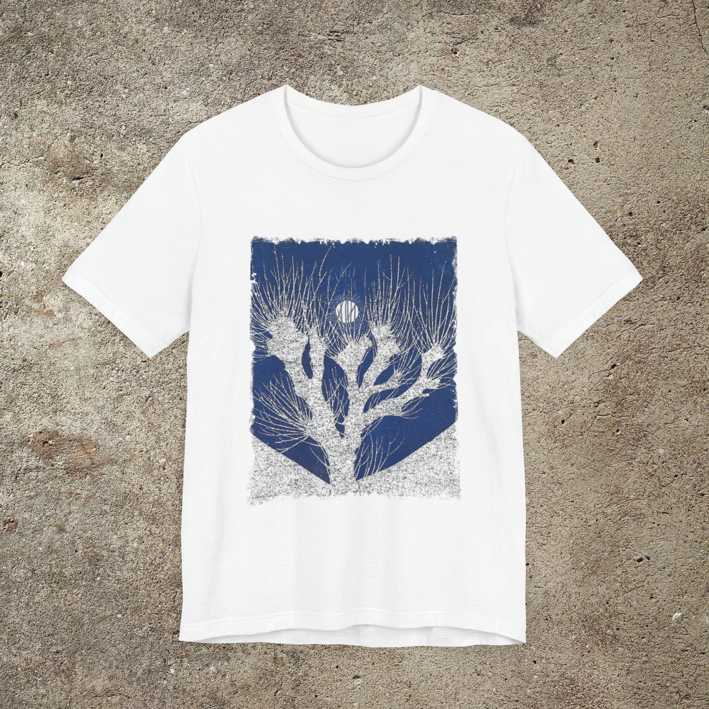 Vintage Full Moon Tree Art Nouveau Graphic Print, Botanical Unisex Top, Nature Lover T-Shirt