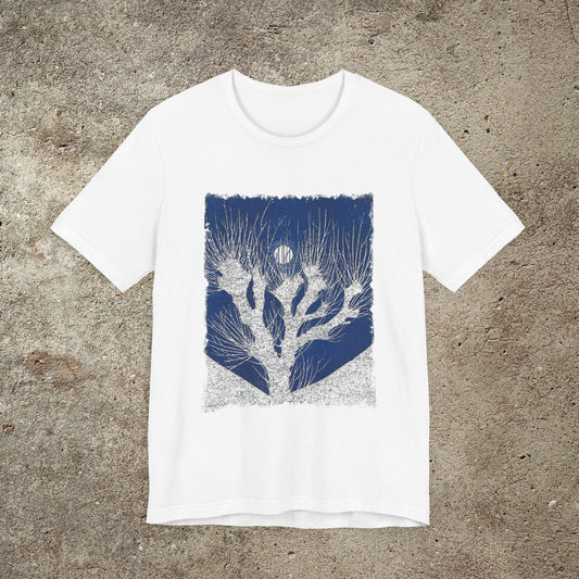 Vintage Full Moon Tree Art Nouveau Graphic Print, Botanical Unisex Top, Nature Lover T-Shirt