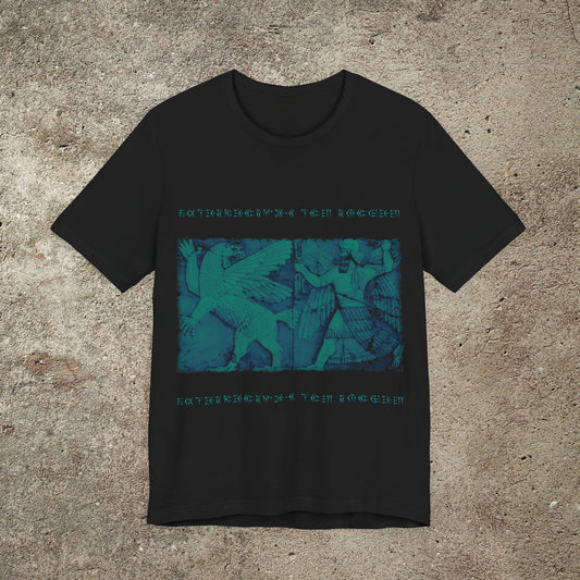 Anunnaki Mythology Shirt, Chaos Monster Graphic Tee, Ancient Sun God Print, Unisex Occult History Top