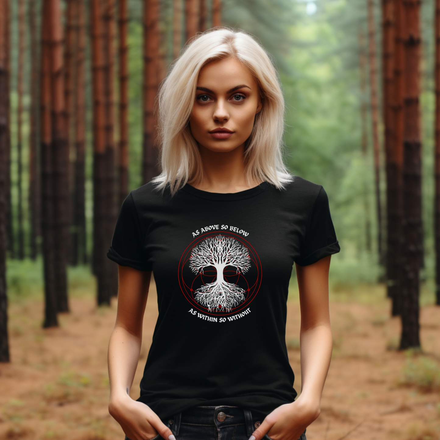 as above so below, tree of life, occult tshirt, alchemy unisex tee