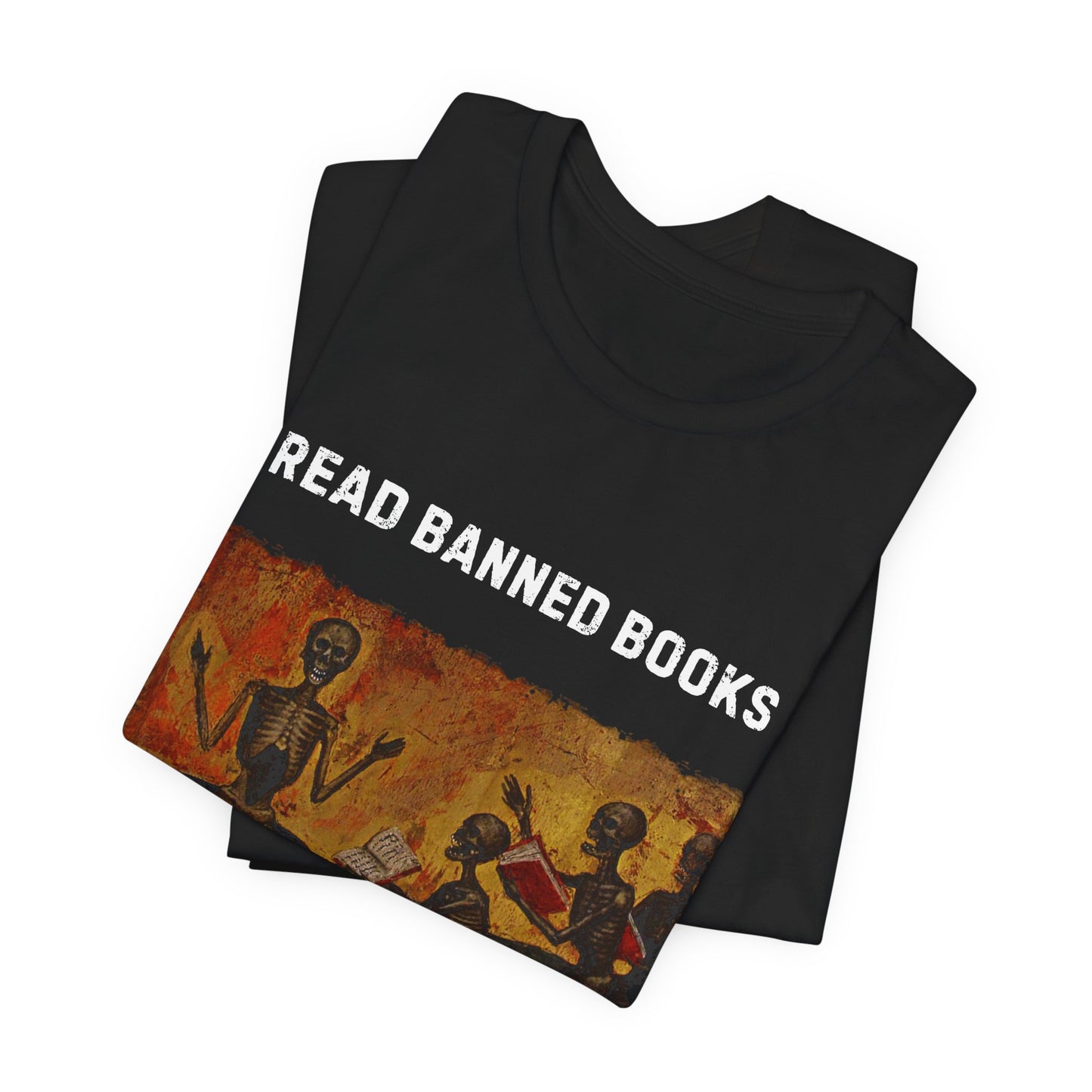 Read Banned Books, Medieval Graphic Print, Gothic Unisex Tee