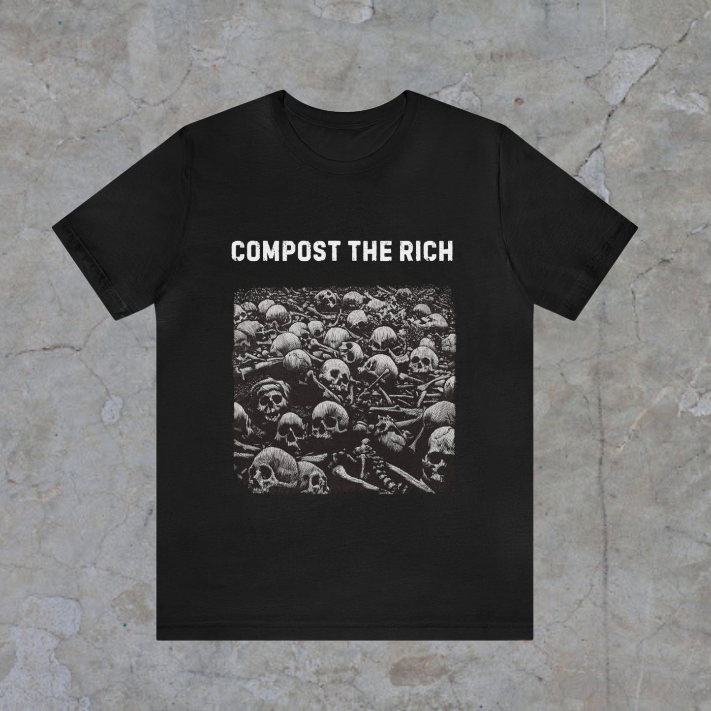 compost the rich, anarchist tshirt, counterculture tee, class war t-shirt, punk tee