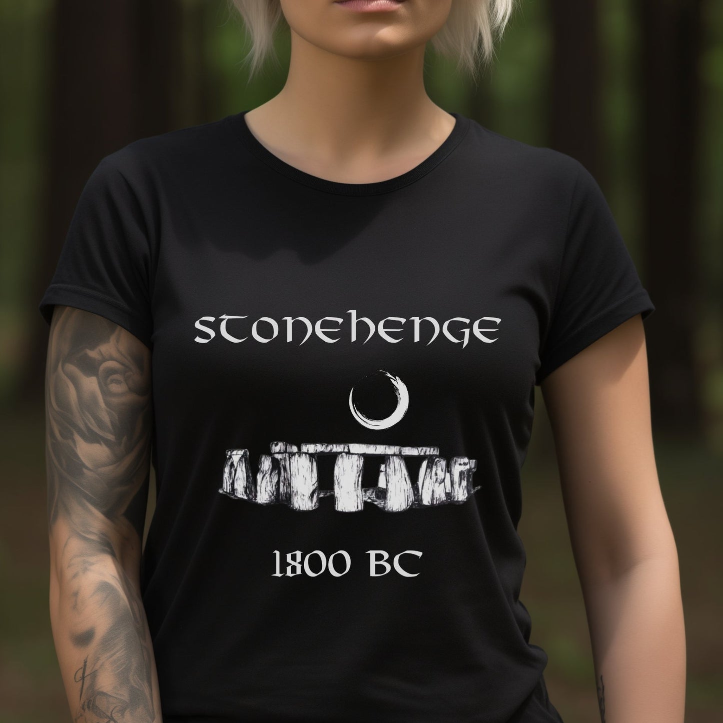 Stonehenge Print Tee, Graphic Print T-shirt, Pagan print, Ancient civiliza Top