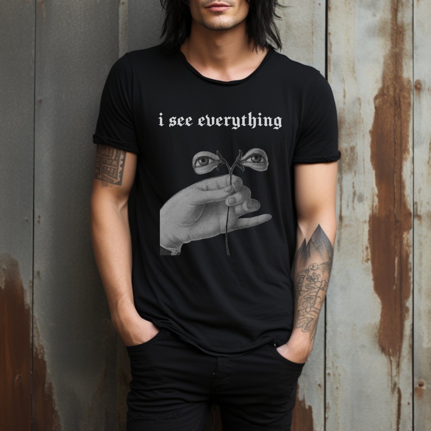 i see everything, sarcastic tshirt, medieval tee, unisex