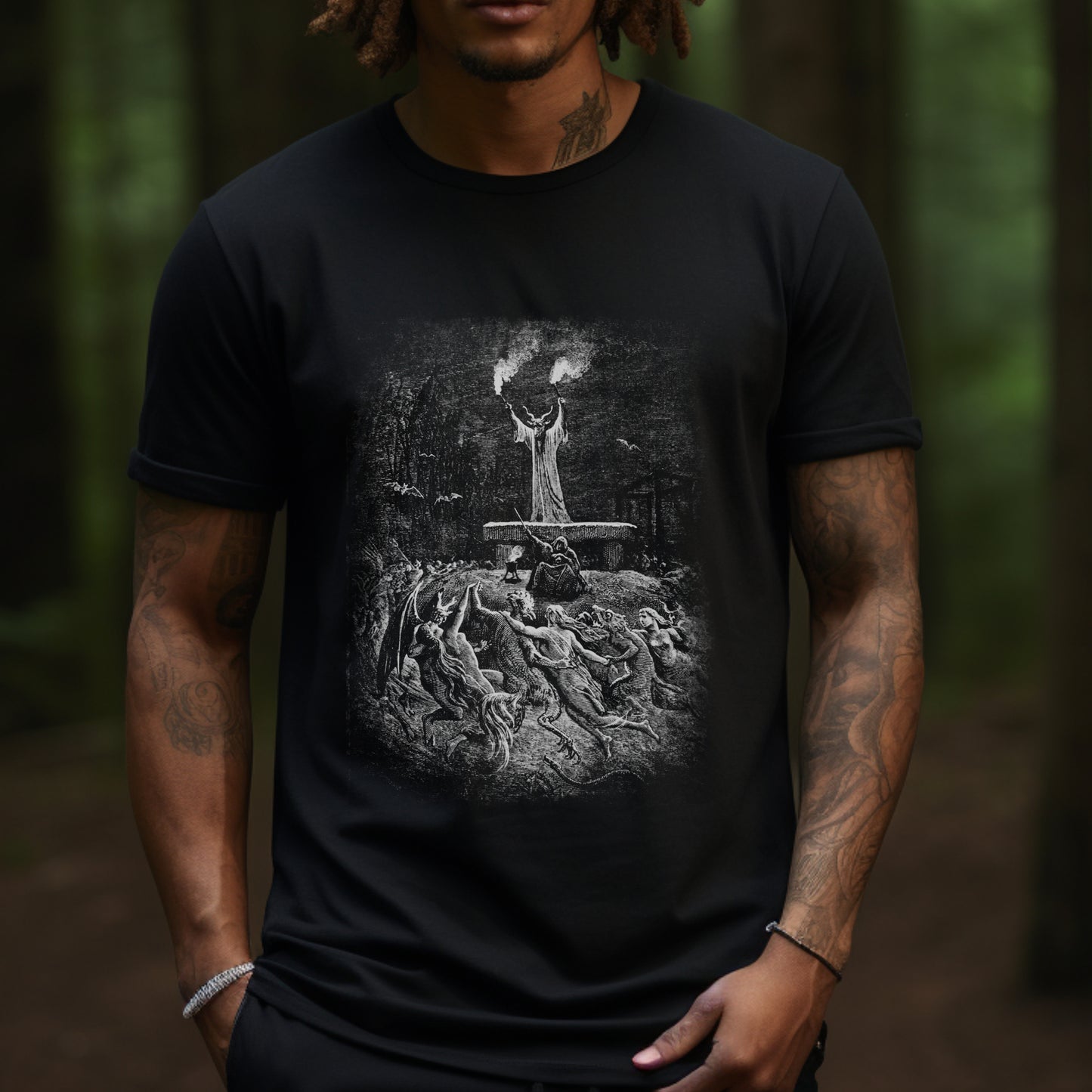 witches sabbath tshirt, la danse du sabbat top, graphic witchcraft unisex tee, occult, satanic top