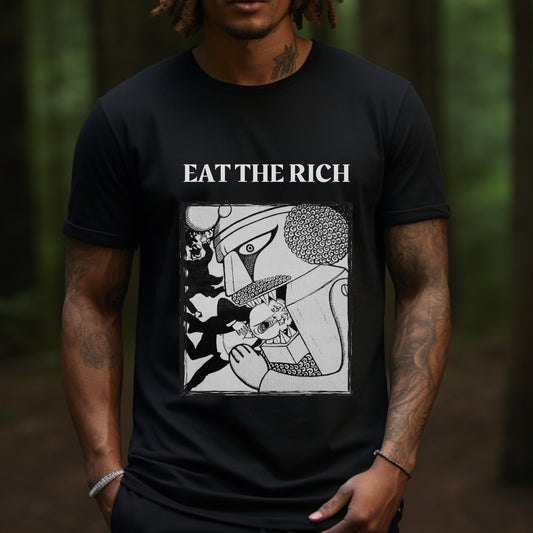 Eat the Rich Shirt, Anti-Capitalist Tee, Anarchist Graphic Top, Revolutionary Protest Shirt, Unisex Punk Activist Tee