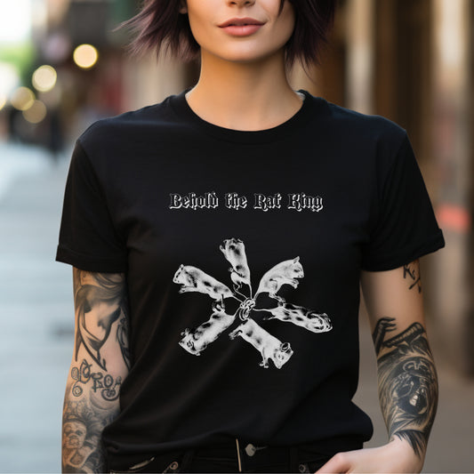 behold the rat king, rat king, sarcastic medieval print tee, pagan tee, unisex tshirt