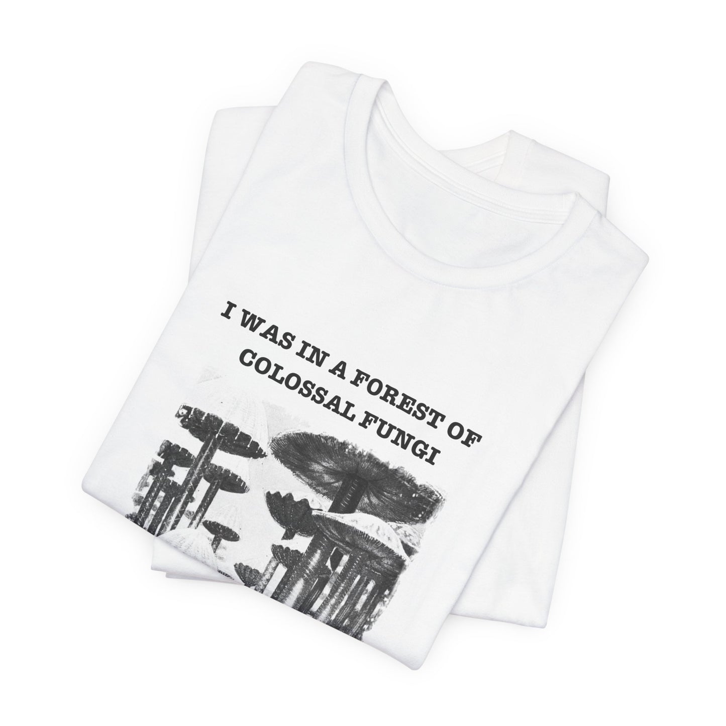 Fungi Mushroom Psychedelic Fantasy Graphic Print Tee, Unisex Trippy Top