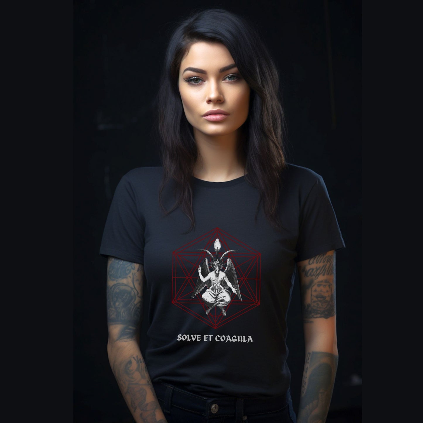 Baphomet solve et coagula alchemy t-shirt, occult tee, satanic, unisex tshirt