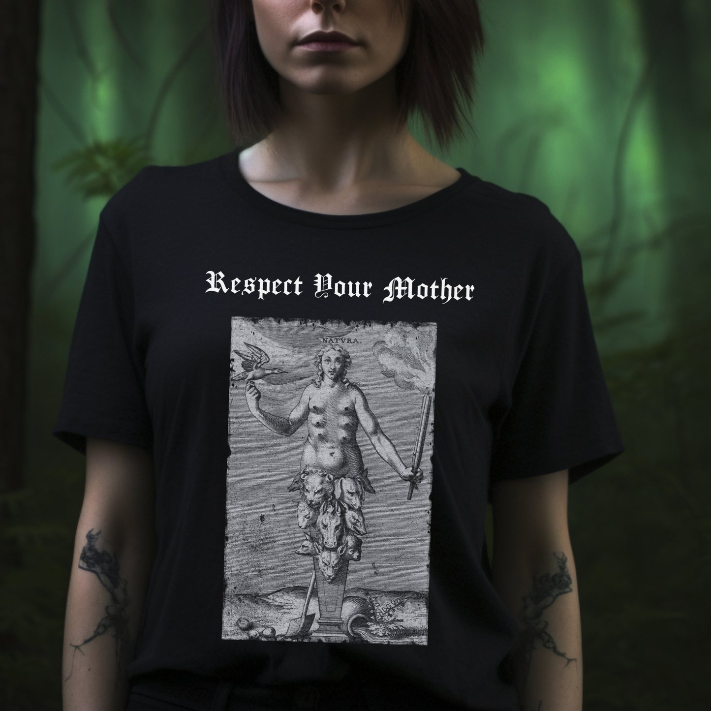 Mother Nature Graphic Tee, Respect Your Mother, Alchemy Print Unisex Top