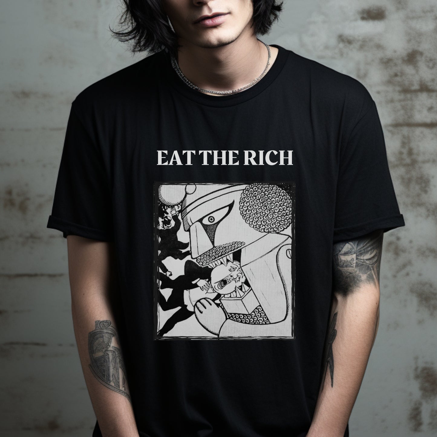 Eat the Rich Shirt, Anti-Capitalist Tee, Anarchist Graphic Top, Revolutionary Protest Shirt, Unisex Punk Activist Tee